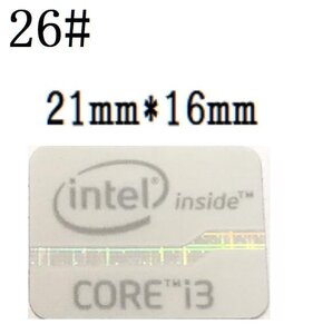 26# 二三代目【CORE i3白】エンブレムシール ■21*16㎜■ 条件付き送料無料