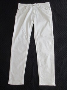 L2667【ZARA/ザラ】ザラマン/メンズ/デニム/ジーンズ/EUR44/スリムフィットパンツ/ホワイト・オフホワイト系/USED