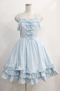 Angelic Pretty / プリンセスジュエリージャンパースカート Free サックス H-24-12-09-037-AP-OP-NS-ZH