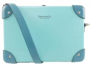 即決　新品同様　TIFFANY x GLOBE TROTTER　ティファニー グローブトロッター　ヴァルカンファイバー×レザー　ショルダーバッグ