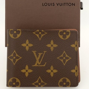 【未使用品】LOUIS VUITTON ルイヴィトン ポルトフォイユ・ミュルティプル 二つ折り財布（小銭入れなし）モノグラム M60895