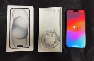 最安値 1円 美品 iphone 15 iPhone15 128GB 残債なし MTMH3J/A ブラック 黒 付属品あり SIMフリー 利用制限なし アップルサポート未登録 