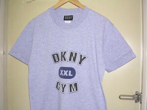 90s USA製 ダナキャラン DKNY Tシャツ グレー vintage old デカロゴ