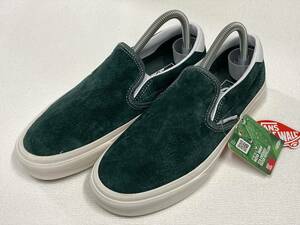 激レア!! VANS SLIPON 緑 スエード 3M US6.5 (24.5cm) アメリカ企画限定!! スリッポン バンズ