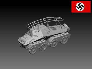 HINODE 1/144レジンキット 未塗装 未完成 WW2 ドイツ軍 Sd Kfz 263 指揮用8輪重装甲無線車 ワールドタンクミュージアム 241019