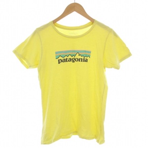 パタゴニア Patagonia Tシャツ カットソー 半袖 クルーネック ロゴ プリント XS 黄 イエロー /BM メンズ