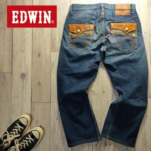 ☆EDWIN エドウィン☆EXS404 USED加工 デニム W34 S1948