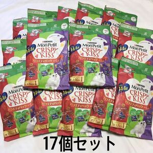 大量　まとめ売り　17個セット　モンプチ クリスピーキッス バラエティパック リッチセレクト 144g （6g×24袋）