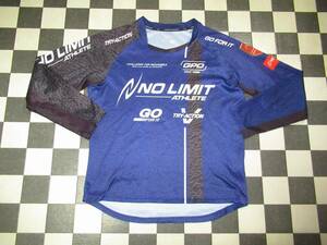 ★ニシ/NISHI良品　S　グラフィックライトロングスリーブシャツ　NO LIMIT ATHLETE　NISHI　ネイビー