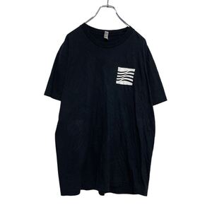 半袖 プリント Tシャツ L ブラック ホワイト イーグル 古着卸 アメリカ仕入 a506-5184