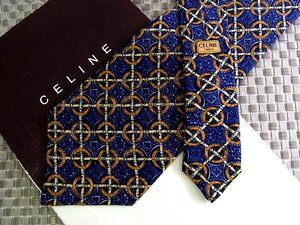 ♪1863S♪新品【リング 格子 柄】セリーヌ【CELINE】ネクタイ