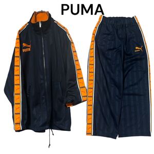 美品　90s OLD PUMA プーマ トラックトップ ジャージジャケット パンツ　 上下セット セットアップ　トラックジャケット　ジャージ　S 