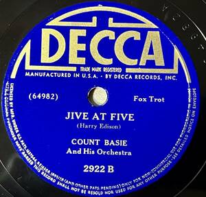 COUNT BASIE AND HIS ORCH. w/ LESTER YOUNG DECCA Jive At Five