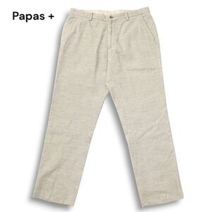 Papas + パパス プラス 秋冬 コーデュロイ★ テーパード パンツ スラックス Sz.LL メンズ 灰 日本製　I5B00005_1#Q