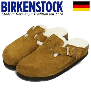 BIRKENSTOCK (ビルケンシュトック) 1001141 BOSTON SHEARLING ボストンシアリング スエードレザーサンダル MINK ナロー幅 BI219 37-約24.0