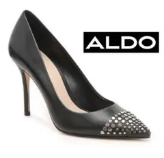 ALDO パンプス スタッズ ピンヒール 9㎝ ブラック 黒