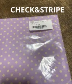 CHECK&STRIPE c&s カラフルドットプリント　ラベンダーにクリーム