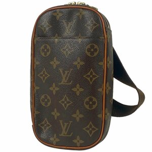 ルイ・ヴィトン Louis Vuitton ポシェット ガンジュ ショルダーバッグ 肩掛け ボディバッグ モノグラム ブラウン M51870 メンズ 【中古】