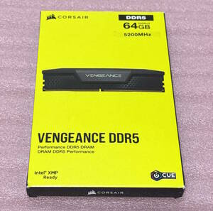 ◆Corsair CMK64GX5M2B5200C40 *PC5-41600/DDR5-5200 288Pin DDR5 UDIMM 64GB(32GB x2) 動作品