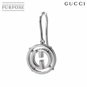 グッチ GUCCI ピアス K18 WG ホワイトゴールド 750 フック ロゴ 片方のみ 片耳 Earring Pierced 90256560