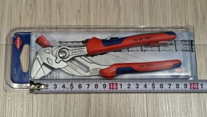 インボイス対応可★クニペックス【KNIPEX】180㎜8605-180TBK プライヤーレンチ　落下防止　新品未使用★在庫あり