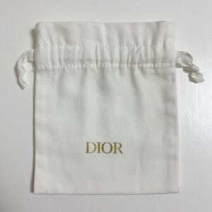 即決☆Christian Dior ディオール 巾着 保存袋 袋 ホワイト 15.5×12.5cm ②