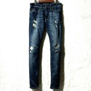 DIESEL★激レア 名作★16AW D.N.A.★THAVAR 0854T★ダメージ&リペア スキニーデニムパンツ ストレッチ ヴィンテージ 表記29より大きめ DNA