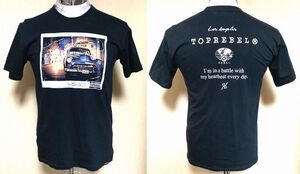 No.140　半袖 Tシャツ 46サイズ　肩幅43cm　Top RebeL/トップレベル　ブラック　悪羅悪羅/オラオラ系　送料/クリックポスト185円