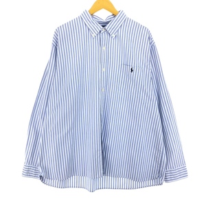 古着 ラルフローレン Ralph Lauren CLASSIC FIT 長袖 ボタンダウンストライプシャツ メンズL相当 /eaa469473