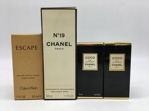 0603-203MKYG23731 佐川　香水まとめ　シャネル CHANEL N19 COCO EAU DE TOILETTE　Calvin　KLEIN　ESCAPE　カルバンクライン エスケープ