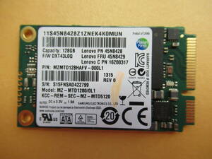 ♪♪ 【即決】SAMSUNG MSATA SSD 128GB MZ-MTD1280/0L1♪♪使用時間:5668H♪♪