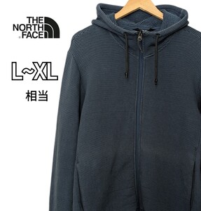 THE NORTH FACE ノースフェイス ジップアップパーカー フーディ スウェット ブルー L~XL相当