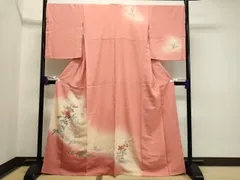 平和屋着物■訪問着　流水枝花文　暈し染め　正絹　逸品　CAAJ8245ku