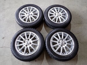 YS15078【送料無料155/65R14】タント サクラ スペーシア デリカミニ N-BOX 中古スタッドレス ■14×4.5J 100/4H ET45■1円スタート