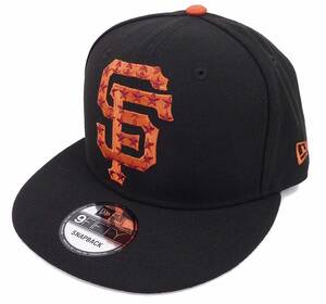 New Era ニューエラ San Francisco Giants サンフランシスコ ジャイアンツ BIG LOGO スナップバック キャップ ブラック【並行輸入品】