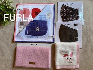 ★新品★FURLA フルラ ハンカチ2点、タオルハンカチ1点、マスクポーチ1点、マスク2点 合計6点セットでお届けします 4