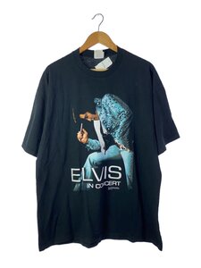 JERZEES◆90s_Elvia PresleyTシャツ/XL/コットン/BLK/プリント