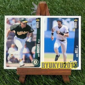 野球★Upper Deck★【トレカ】Derek Bell／デレク・ベル　Scott Brosius／スコット・ブロシアス（MLB）　-1995年-