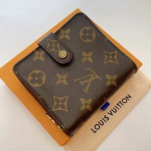 H0894【美品】 Louis Vuitton ルイヴィトン　モノグラム　コンパクトジップ　二つ折り財布 M61667　ユニセックス