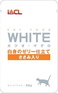 （まとめ買い）イトウ&カンパニーリミテッド WHITE カツオ・マグロ 白身のゼリー仕立て ささみ入り 60g 〔×42〕