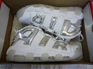 靴121-187♪【送料未定】W NIKE AIR MORE UP TEMPO 96 CHROME ウィメンズ US9 26㎝ 917593-100