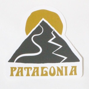 訳有 パタゴニア ステッカー スロー ゴーイング PATAGONIA SLOW GOING STICKER 太陽 山 道 海外 アメリカ シール デカール カスタム 紙製