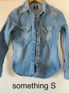 vienus jean something レディース サムシング デニムシャツ ジャケット Sサイズ v97445 送料込み