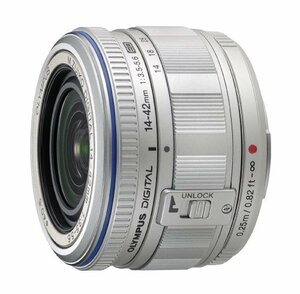 オリンパス 14-42mm f/3.5-5.6 M. Zuiko デジタルズームレンズ(シルバー)(中古品)