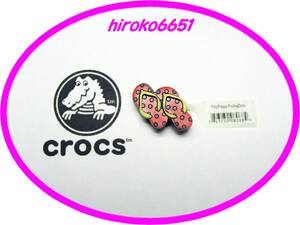 ☆新品！即決！■142 クロックス ジビッツ ビーチサンダル ビーサン RD crocs USA アメリカ■ハワイ HAWAII 水玉 ☆