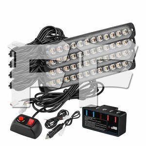 LED 12連 LED ライト ハザード カラー：ホワイト ストロボ フラッシュ 警告灯 パトロール ライトバー 緊急点滅 SUV ATV 4個