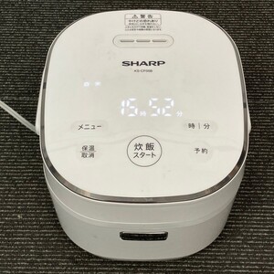 D710-K61-398 SHARP シャープ マイコン炊飯器 3合炊き KS-CF05B-W 2021年製 ホワイト 通電確認OK