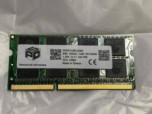 SPD PC3L-12800S 8GB DDR3L-1600 8GB SO-DIMM ノート用メモリ DDR3L RAM