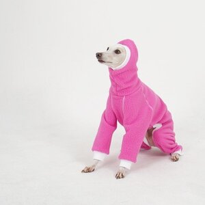 【Lサイズ】hosh イタグレ レーサー フリース ロンパース ピンク 犬 服 インポート ドッグウェア 冬服 海外ブランド Racer Fleece Romper