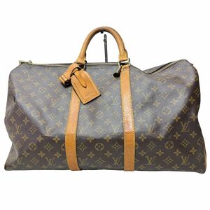 Louis Vuitton ルイヴィトン　ボストンバッグ　キーポル50　モノグラム　キー無し　片側ベロ切れ